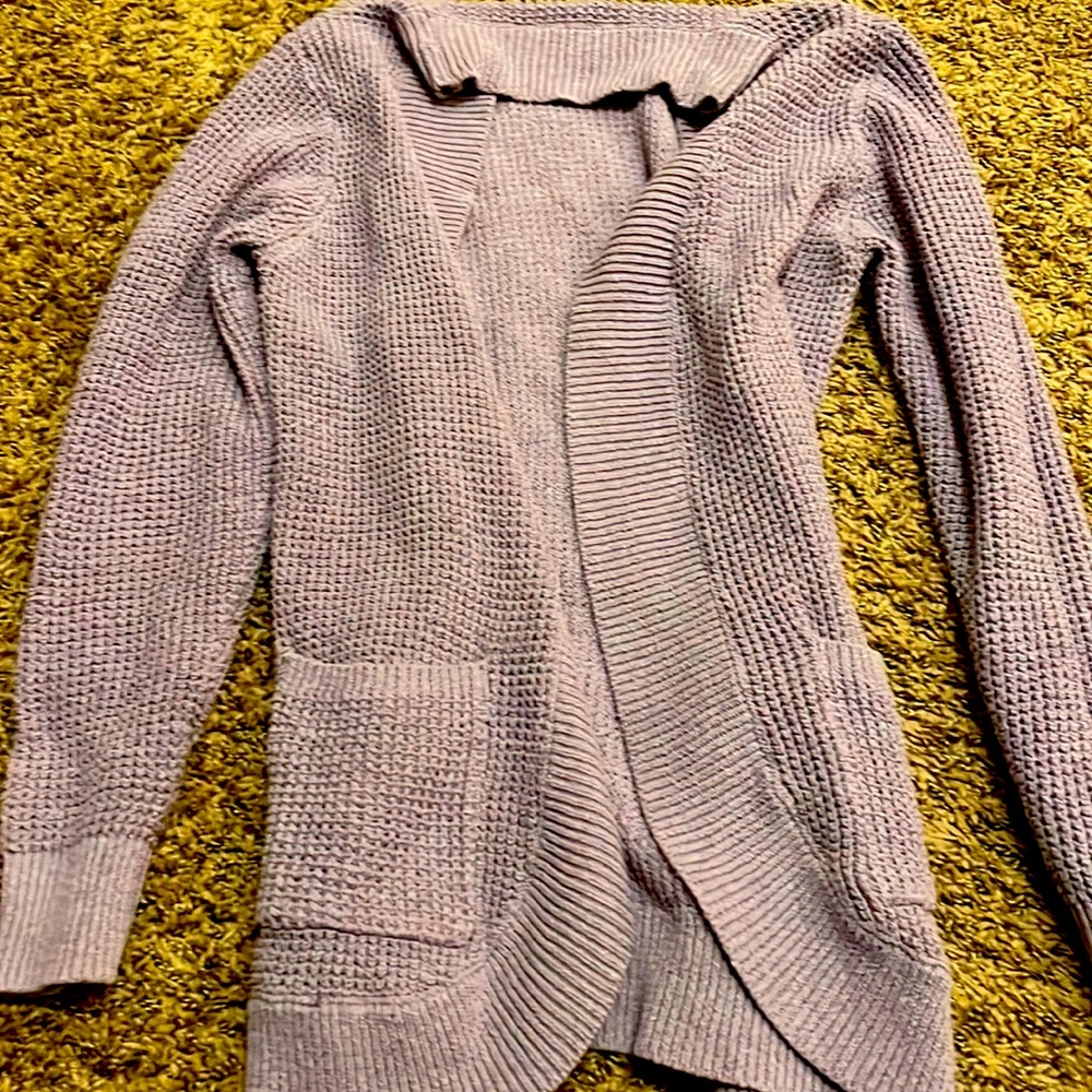 Purple knit cardigan